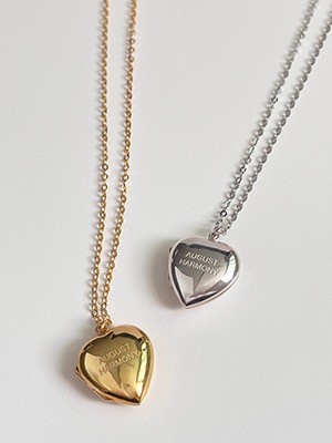 92.5% Heart Locket Necklace / Silver
