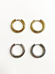 Pipe hoop earring [2color]