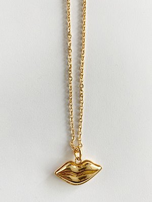 My Lip Necklace Gold