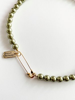 Olive green Pearl Necklace