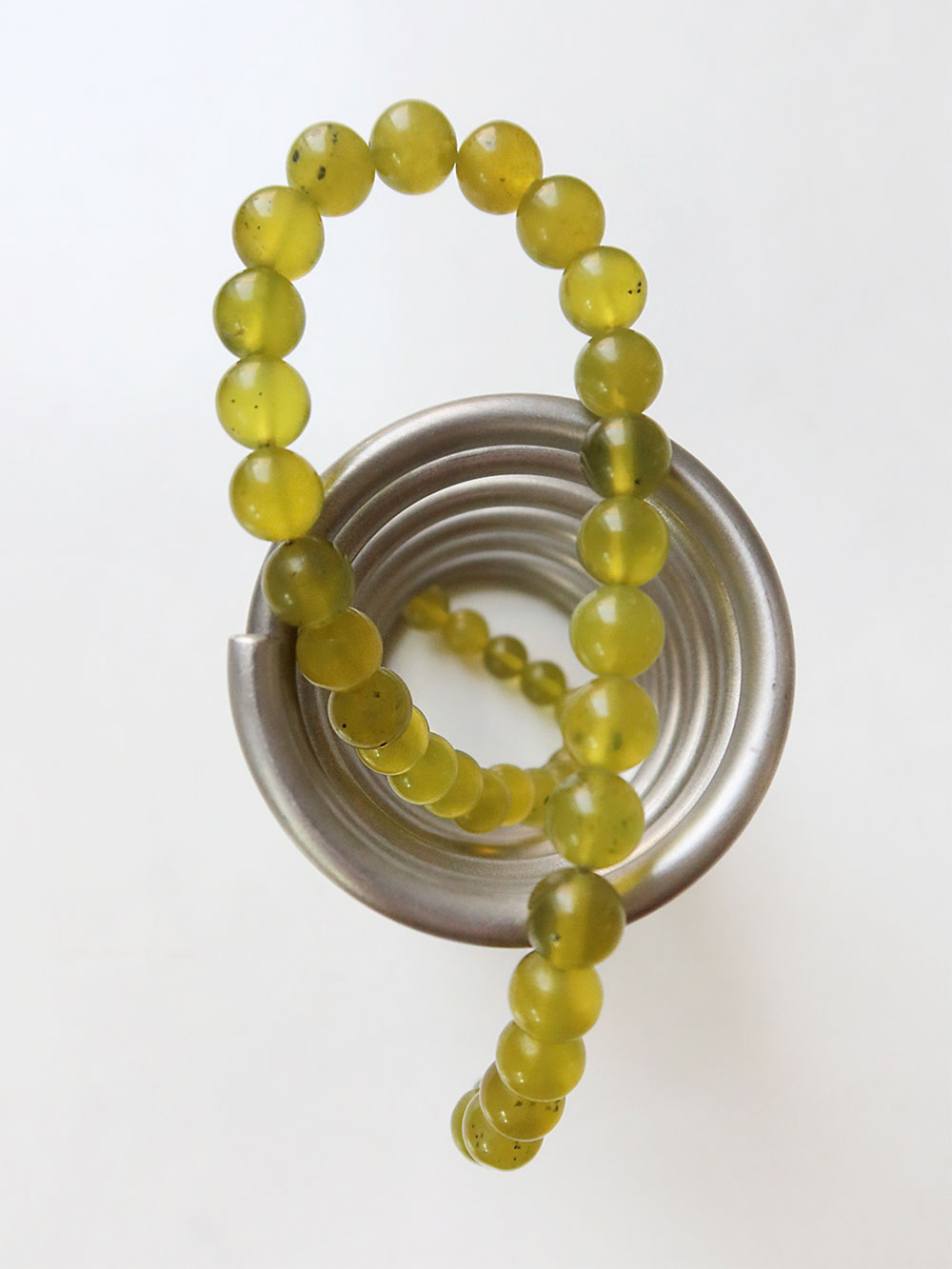 Olive Jade Necklace / 10mm