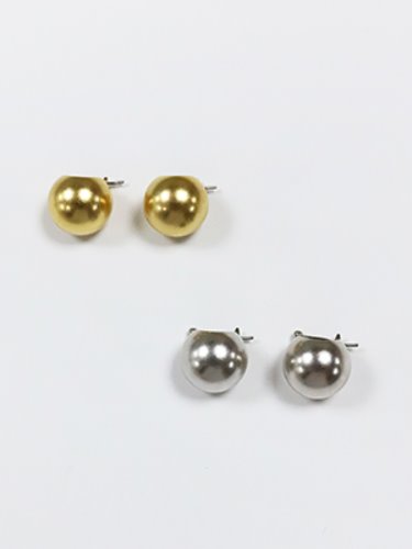 [리퍼브70%] Small round earring [2color]