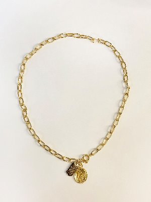 [클리어런스50%] Vase 2way necklace [gold]