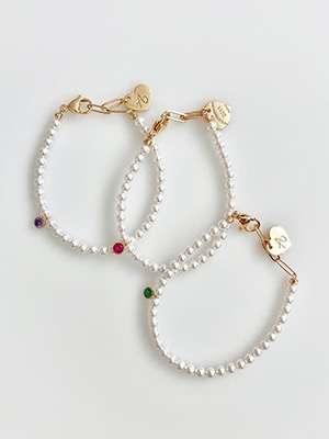 PETITE Color Crystal Pearl Bracelet