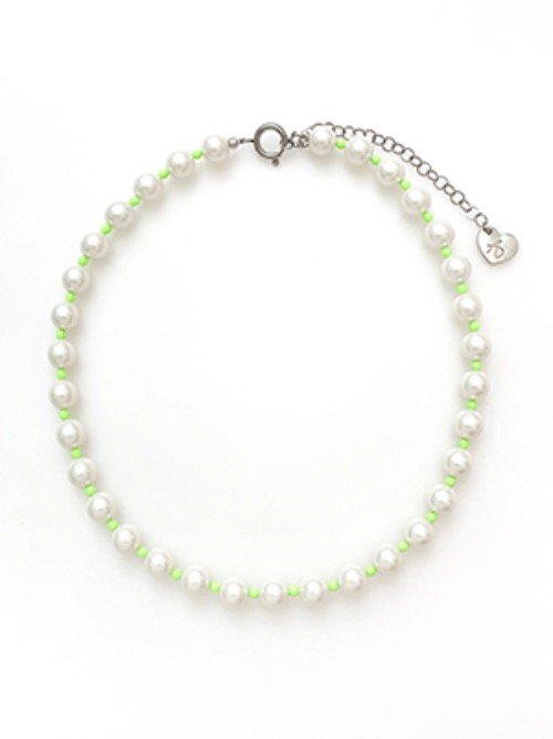 Spring Bubble Pearl Necklace Green