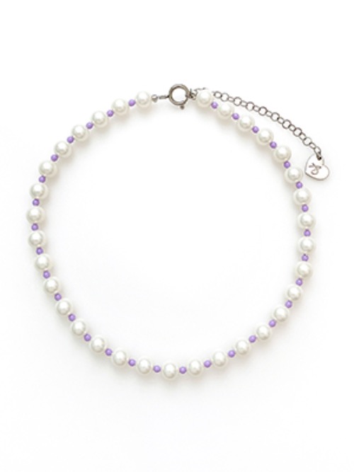 Spring Bubble Pearl Necklace Lavendar