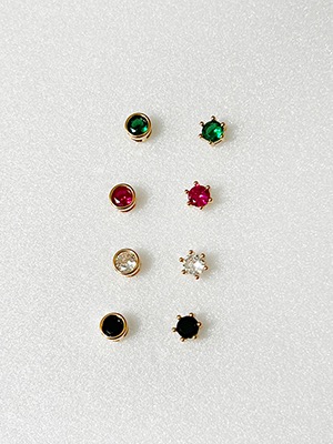 Color Circle Crystal Earring