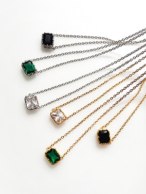 Bliss Square Crystal Necklace