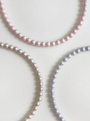 6mm Iridescent Pearl Necklace 3color