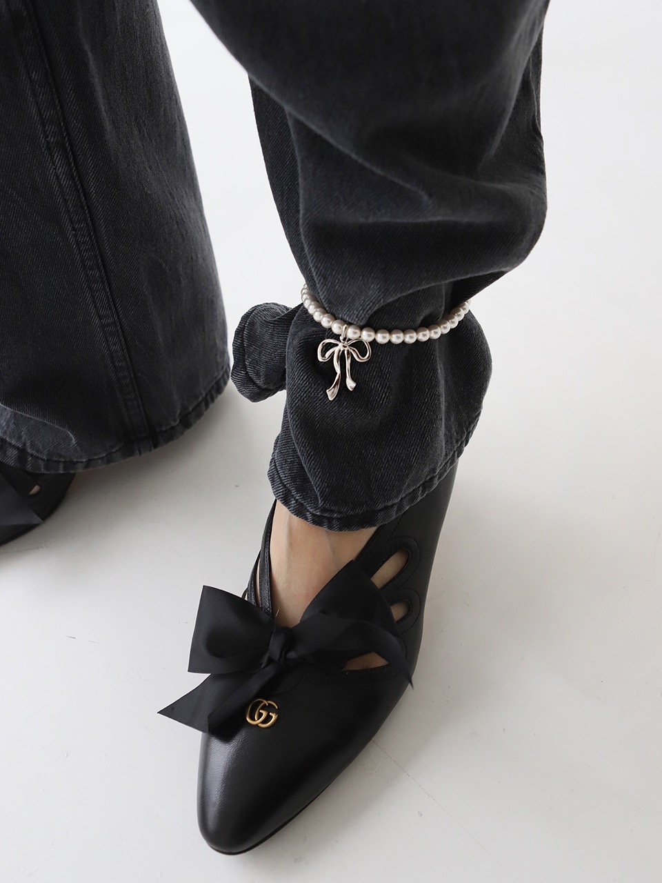Pearl Bow Anklet