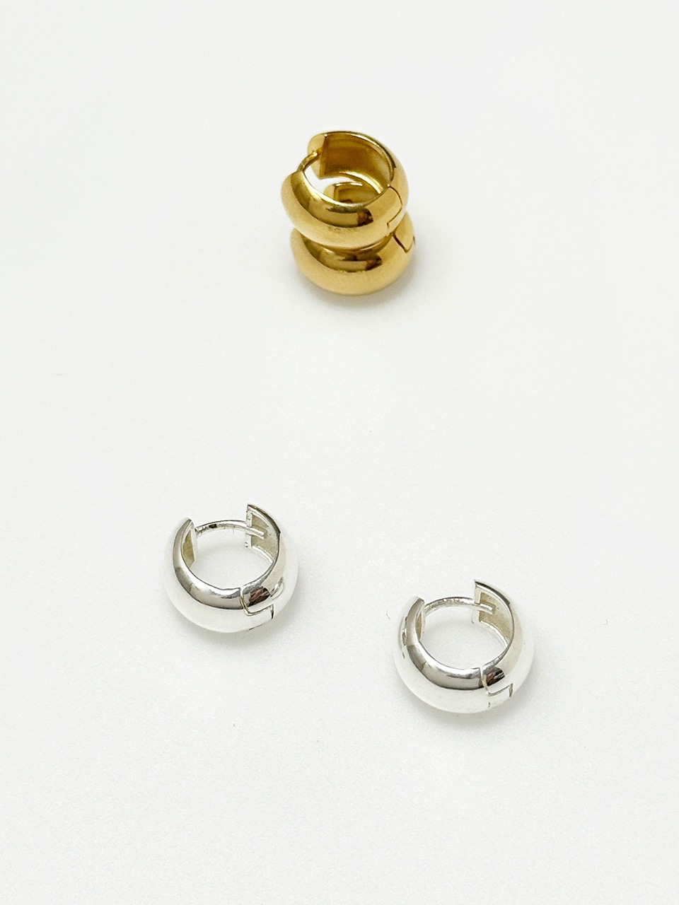925silver Bold Circle Earring / 2color