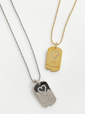 10TH Anniversary Tag Necklace