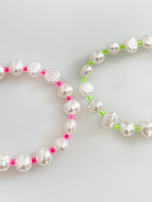 Summer Pebble Pearl Bracelet 2color