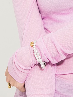 6mm Iridescent Pearl Bracelet 3color