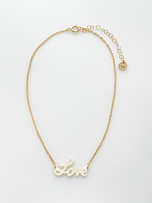 [리퍼브50%] Love Letter Necklace Ivory