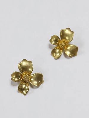 [클리어런스70%] Blooming flower earring [gold]