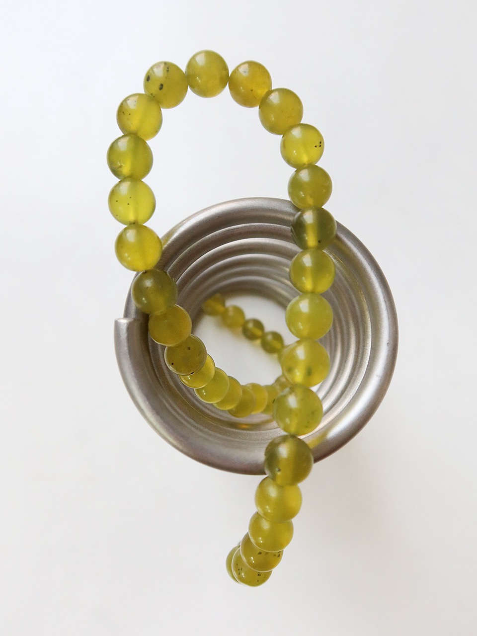 Olive Jade Necklace / 10mm