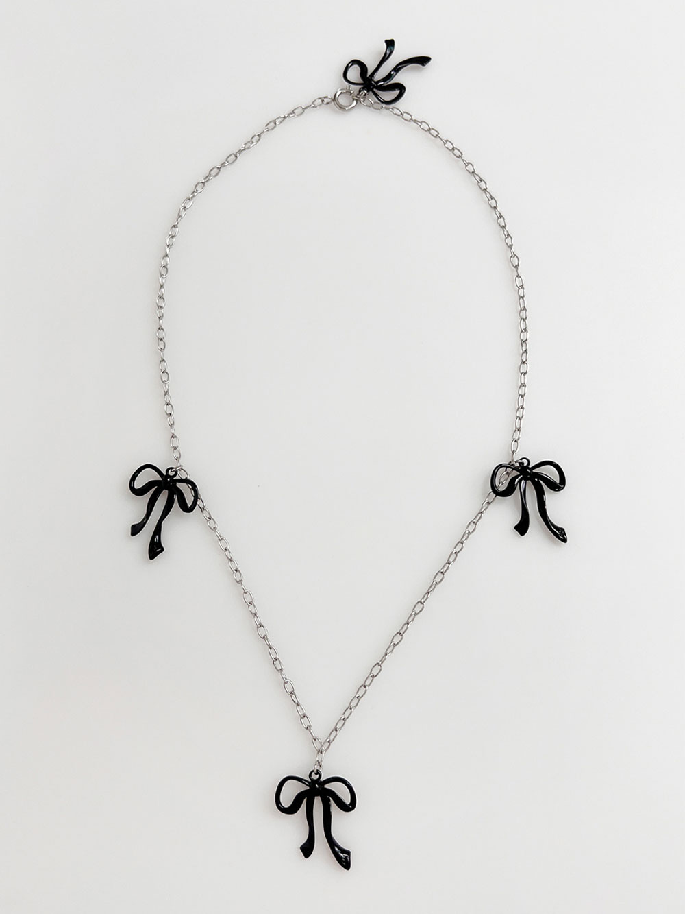 Four Ribbons Necklace / Black