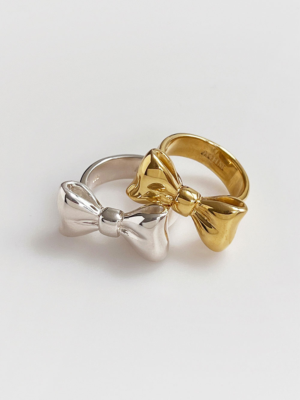 925silver Chunky Bow Ring / 2color